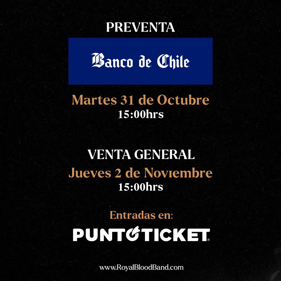 Royal blood entradas