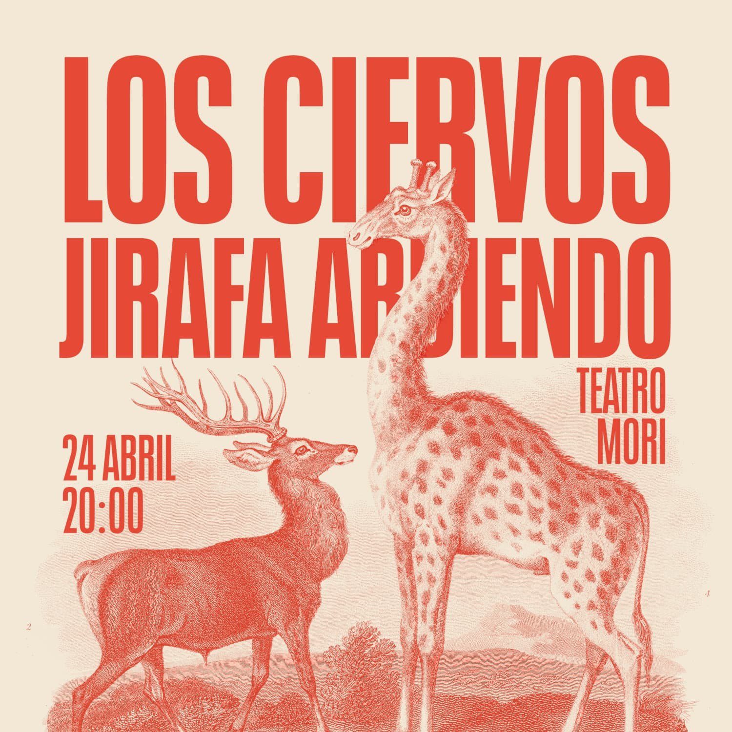 Los Ciervos y Jirafa Ardiendo agendan concierto en Teatro Mori