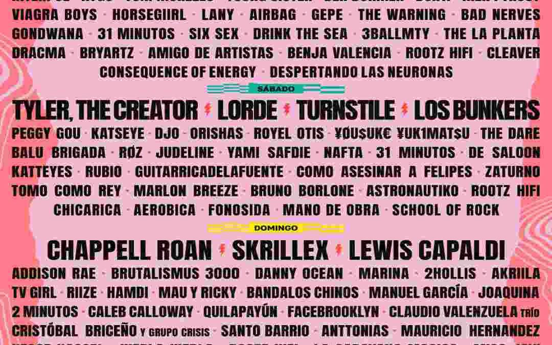 LOLLAPALOOZA CHILE PRESENTA SU CARTEL POR DÍA E INICIA LA VENTA DE PASES DIARIOS