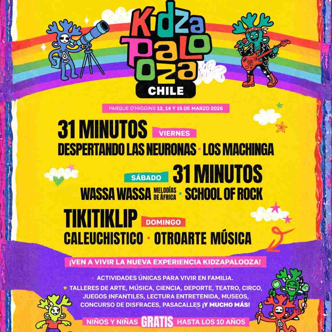 Kidzapalooza! presenta su line up 2026 