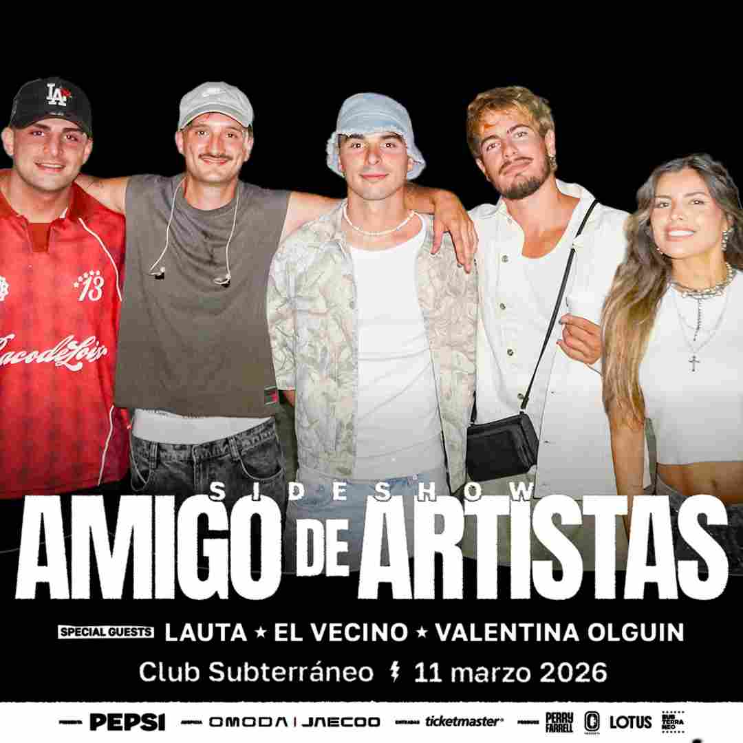 Lollapalooza Chile 2026 suma sideshow con Amigo de Artistasjunto a invitados internacionales