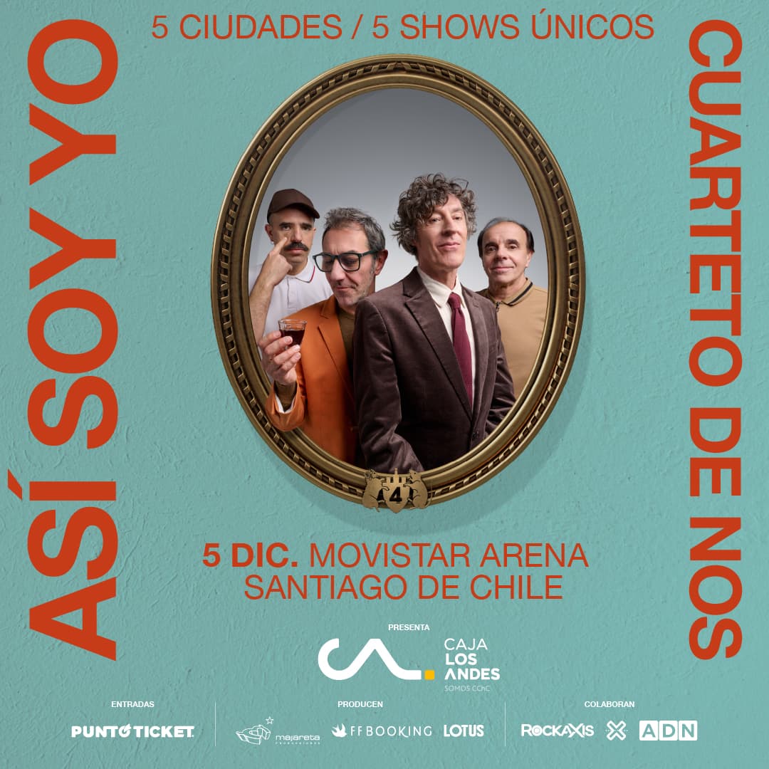 El Cuarteto de Nos anuncia un show único e irrepetible en el Movistar Arena